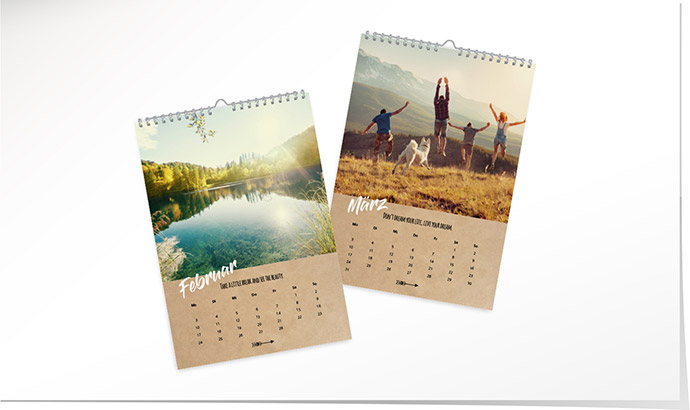 Kalender 206 «Kraftpapier» Kalender A4 hoch