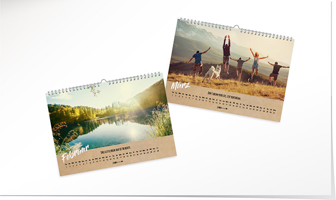 Kalender 206 «Kraftpapier» Kalender A4 quer