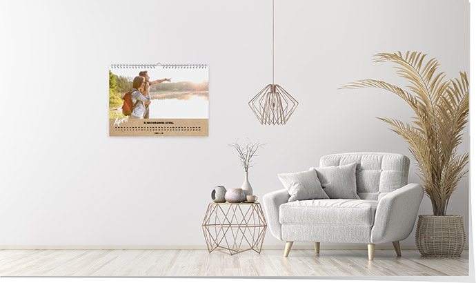 Kalender 206 «Kraftpapier» Kalender A4 quer