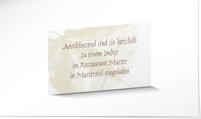 Einladung Leidmahl – Bergahorn 2145 Einladung Leidmahl