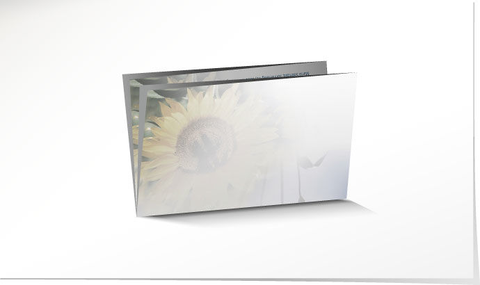 Leidzirkular (Bogen) Sonnenblume 2643 Trauerkarte Doppelbogen