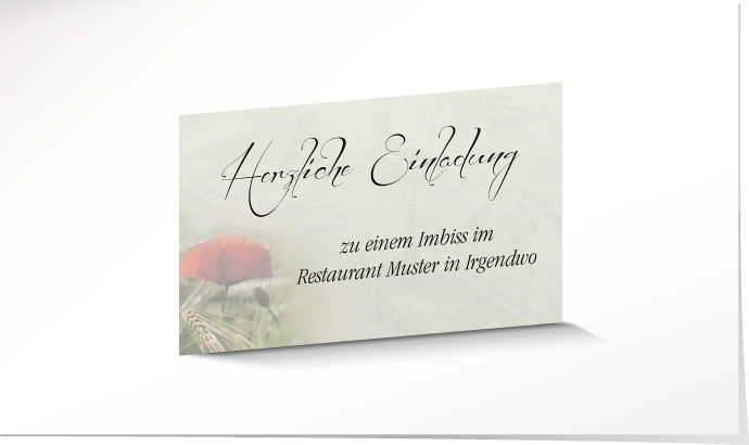 Einladung Leidmahl – Mohn 2655 Einladung Leidmahl