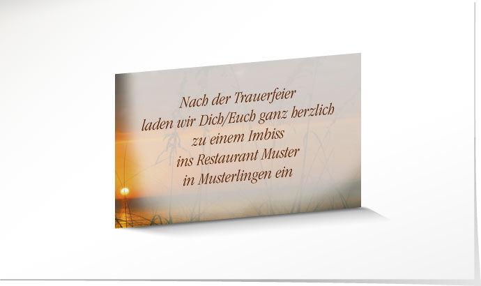 Einladung Leidmahl – Sonnenuntergang 2945 Einladung Leidmahl