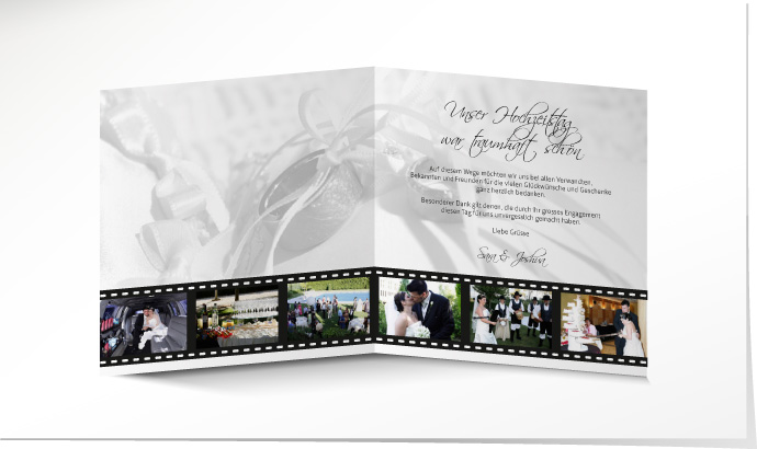 Dankeskarte Hochzeit 503B Dankeskarte Hochzeit