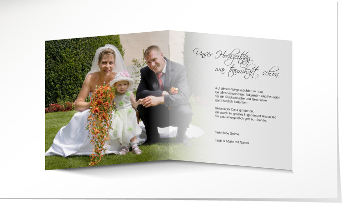 Dankeskarte Hochzeit 511A Dankeskarte Hochzeit