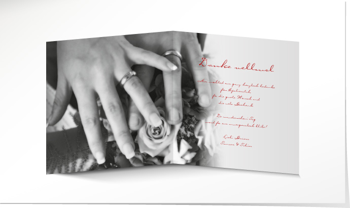 Dankeskarte Hochzeit 511B Dankeskarte Hochzeit