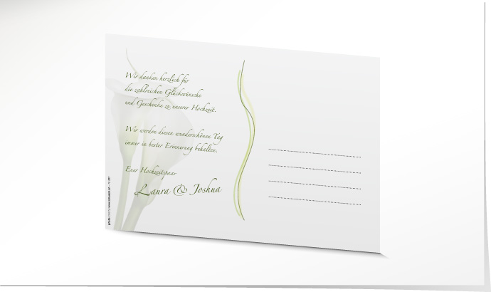 Dankeskarte Hochzeit 517 Dankeskarte Hochzeit