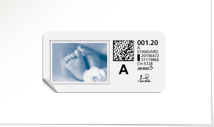 A-Post-Briefmarke 542/5 saphirblau