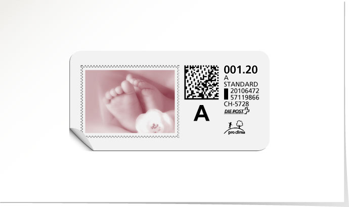 A-Post-Briefmarke 542/5 rosarot
