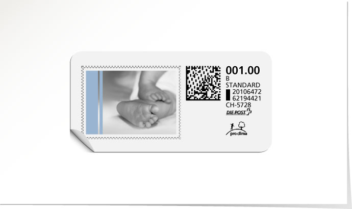 B-Post-Briefmarke 543/5 stahlblau