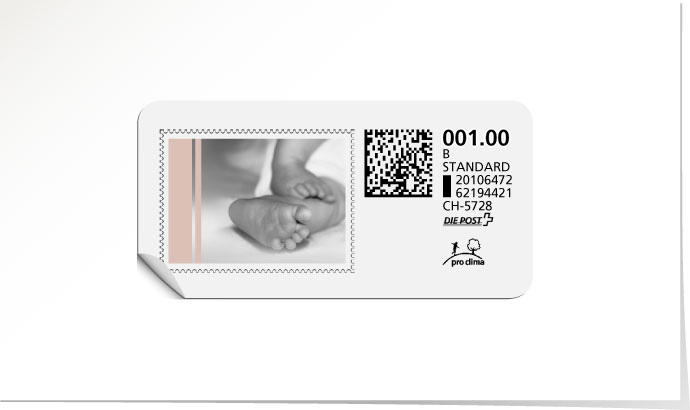 B-Post-Briefmarke 543/5 rosa