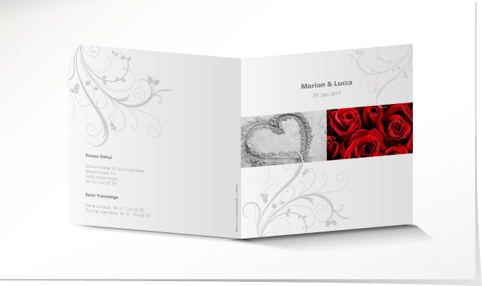 Hochzeitseinladung 544A Hochzeitskarte