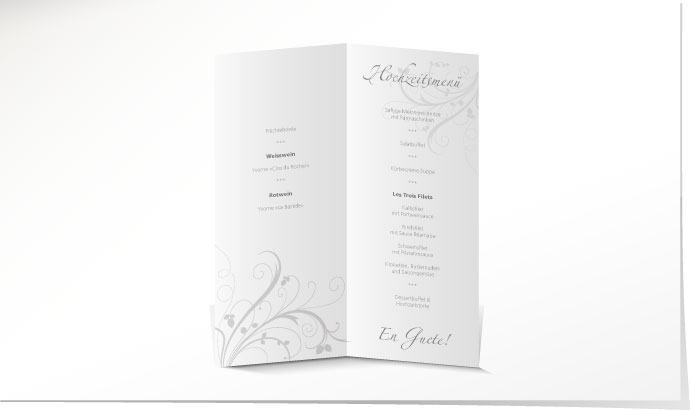 Menükarte Hochzeit 544A Menükarte Hochzeit