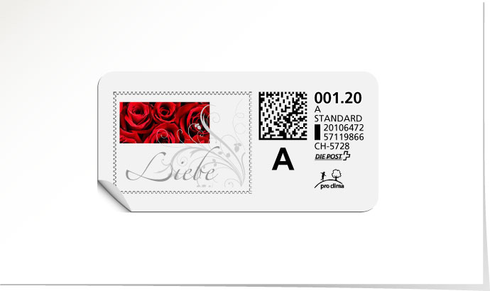A-Post-Briefmarke 544A/5 tiefrot