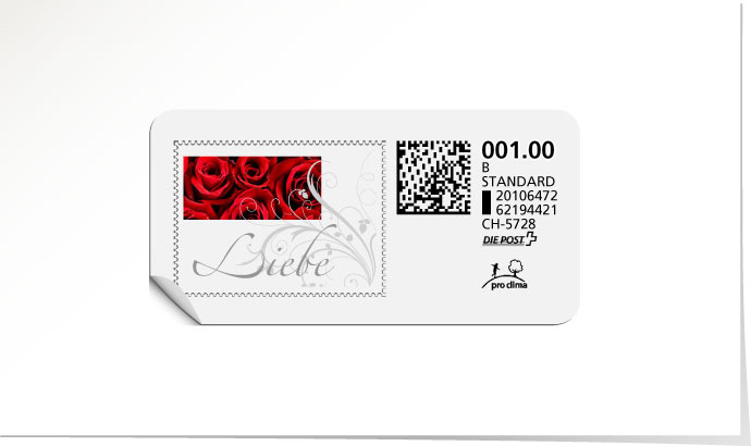 B-Post-Briefmarke 544A/5 tiefrot