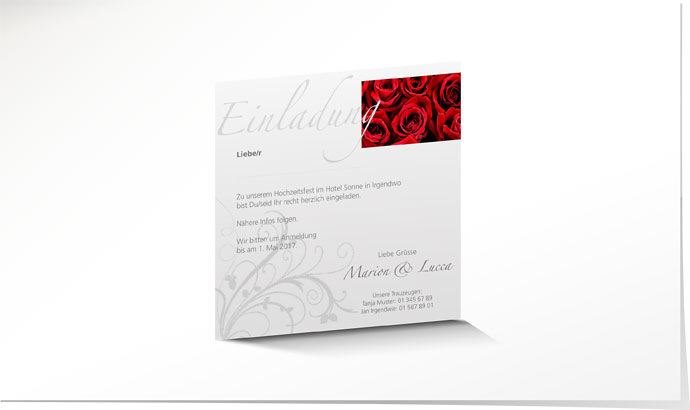 Einlagekarte 544A Einlagekarte Hochzeit