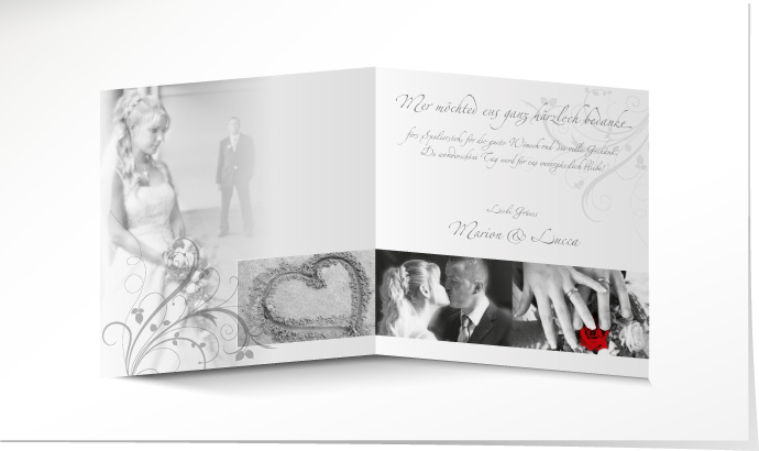 Dankeskarte Hochzeit 544A Dankeskarte Hochzeit