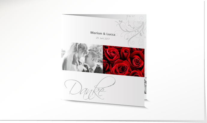 Dankeskarte Hochzeit 544AP Dankeskarte Hochzeit