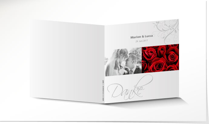 Dankeskarte Hochzeit 544AP Dankeskarte Hochzeit