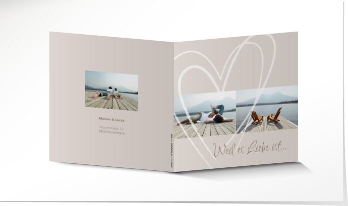 Hochzeitseinladung 544B Hochzeitskarte