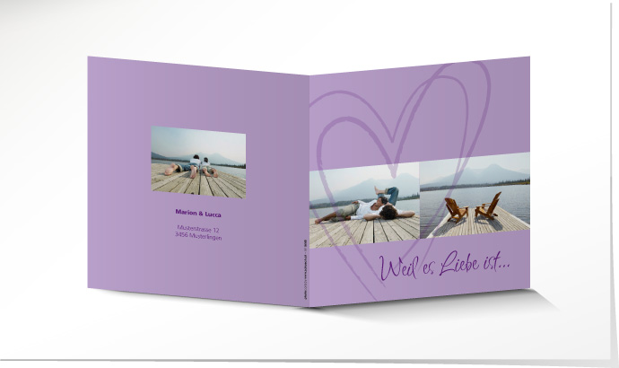 Hochzeitseinladung 544B Hochzeitskarte