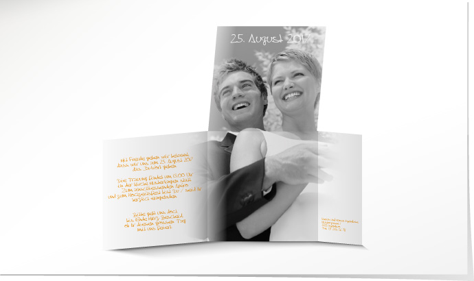 Hochzeitseinladung 545A Hochzeitskarte