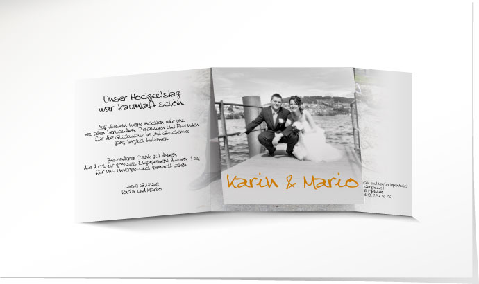 Dankeskarte Hochzeit 545A Dankeskarte Hochzeit