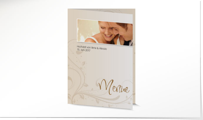 Menükarte Hochzeit 545B Menükarte Hochzeit
