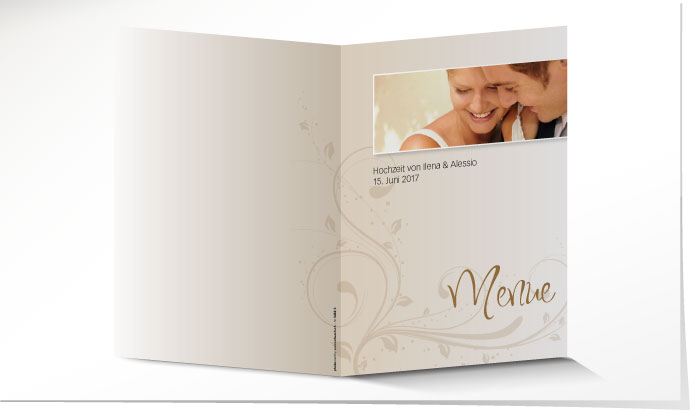Menükarte Hochzeit 545B Menükarte Hochzeit