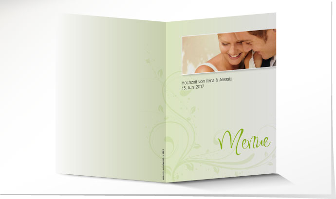 Menükarte Hochzeit 545B Menükarte Hochzeit