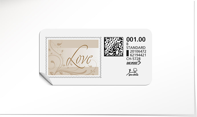 B-Post-Briefmarke 545B dunkelbraun