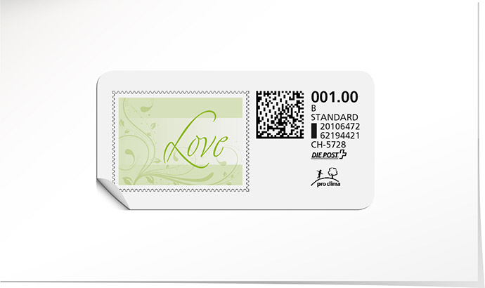 B-Post-Briefmarke 545B hellgrün