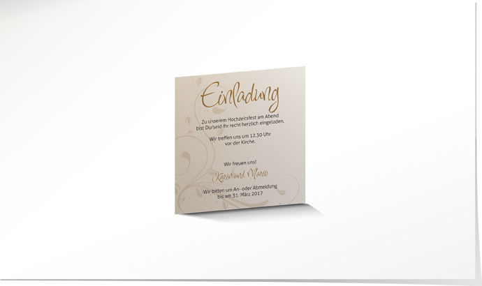 Einlagekarte 545B Einlagekarte Hochzeit