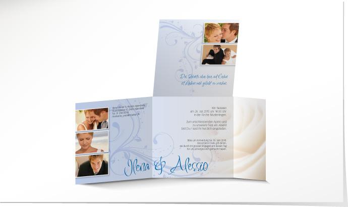 Hochzeitseinladung 545B Hochzeitskarte
