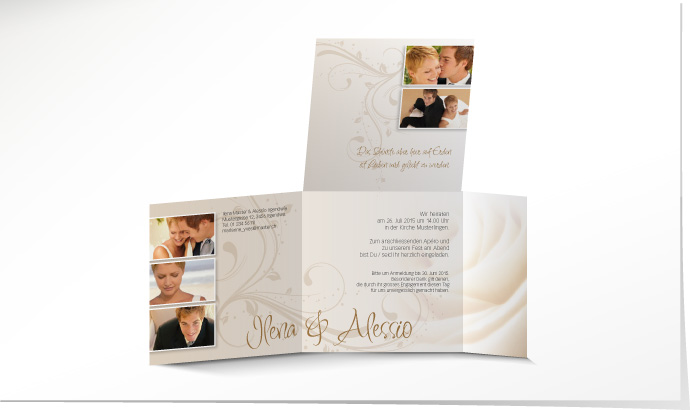 Hochzeitseinladung 545B Hochzeitskarte