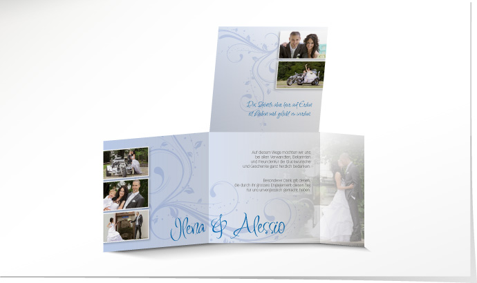 Dankeskarte Hochzeit 545B Dankeskarte Hochzeit