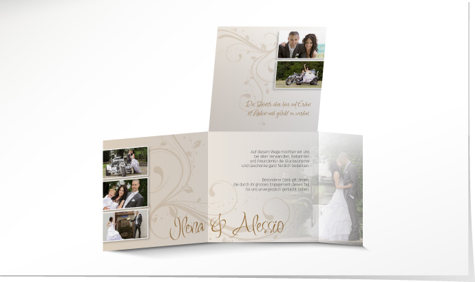 Dankeskarte Hochzeit 545B Dankeskarte Hochzeit