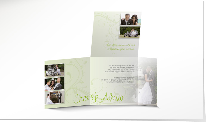 Dankeskarte Hochzeit 545B Dankeskarte Hochzeit