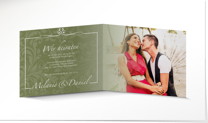 Hochzeitseinladung 546A Hochzeitskarte