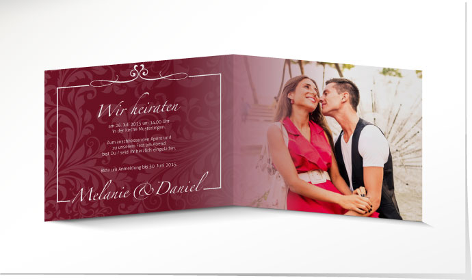 Hochzeitseinladung 546A Hochzeitskarte