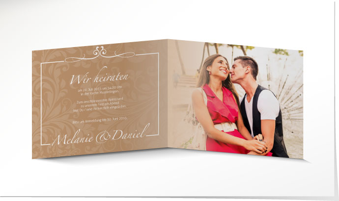 Hochzeitseinladung 546A Hochzeitskarte