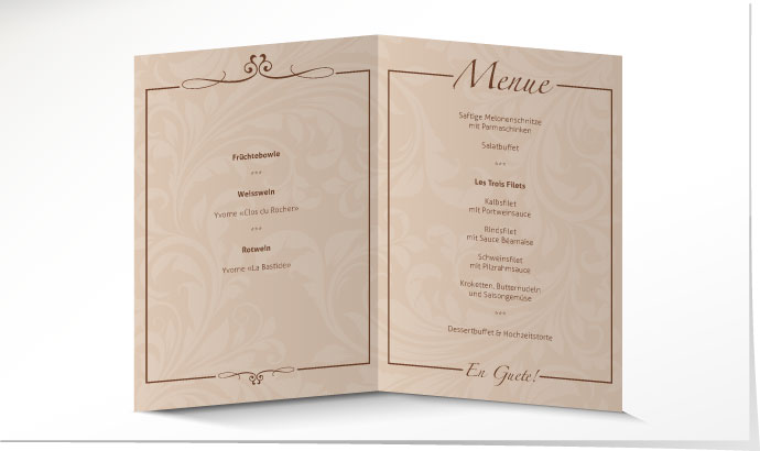 Menükarte Hochzeit 546A Menükarte Hochzeit