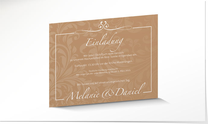 Einlagekarte 546A Einlagekarte Hochzeit