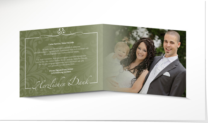 Dankeskarte Hochzeit 546A Dankeskarte Hochzeit