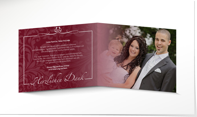 Dankeskarte Hochzeit 546A Dankeskarte Hochzeit