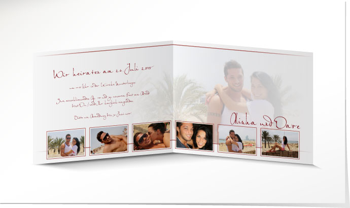 Hochzeitseinladung 546B Hochzeitskarte