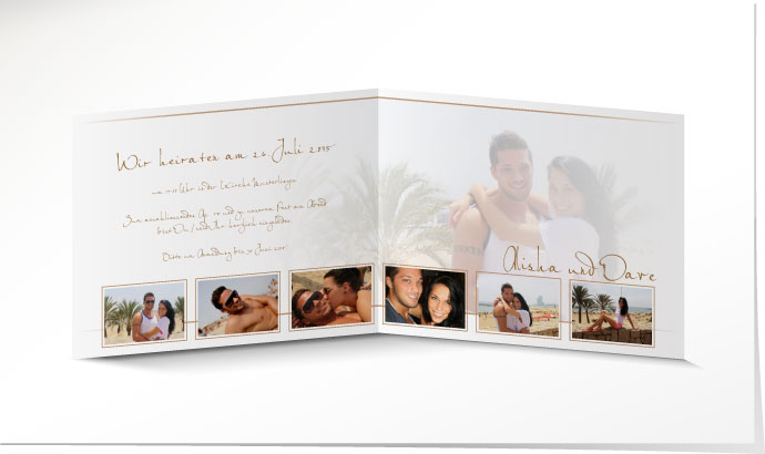 Hochzeitseinladung 546B Hochzeitskarte