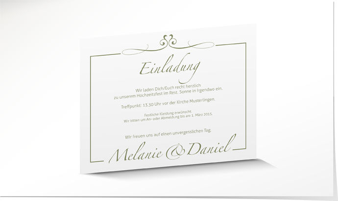 Einlagekarte 546B Einlagekarte Hochzeit