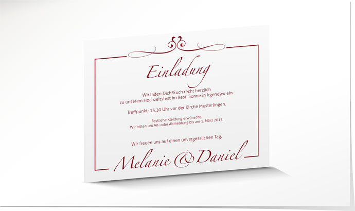 Einlagekarte 546B Einlagekarte Hochzeit