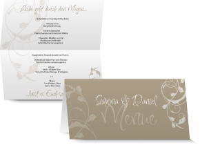 Menükarte Hochzeit 547